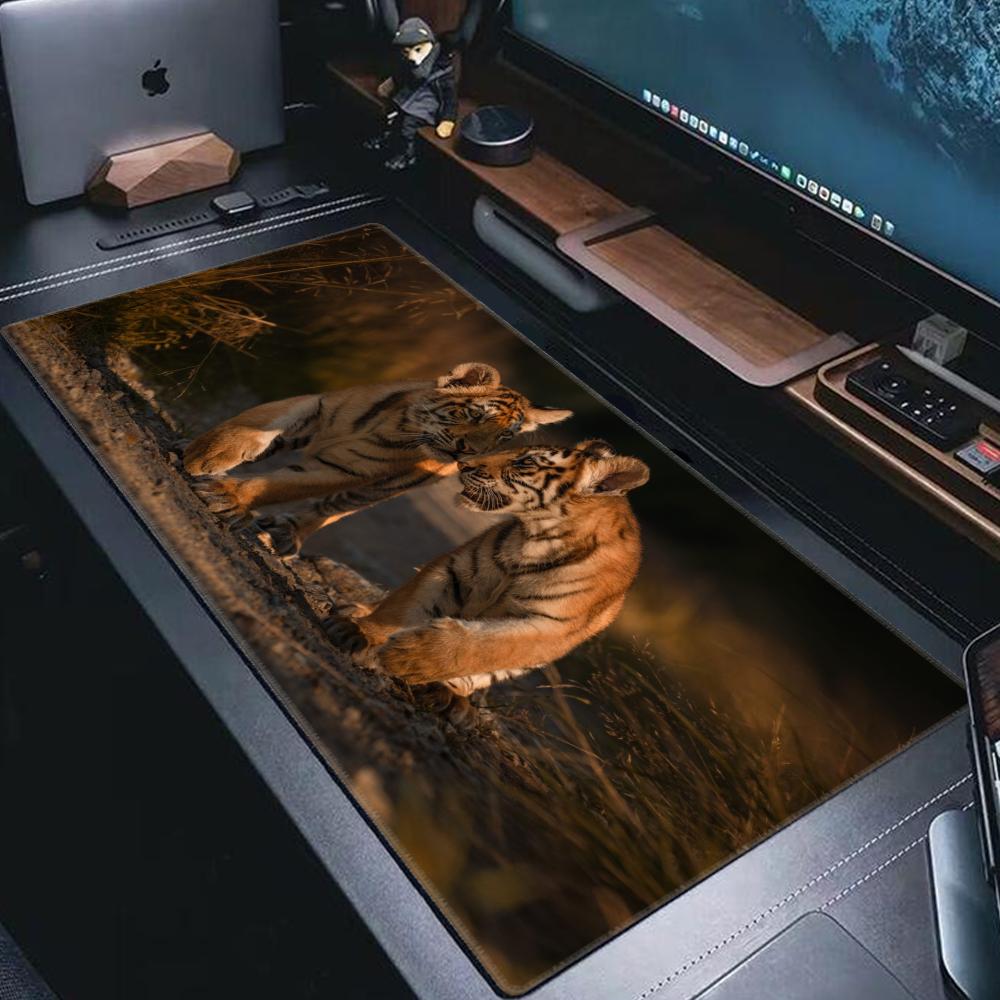 Lion Tiger Large Mouse Pad PC Computer Game MousePads Desk Keyboard Mats Rubber Anti-slip Mouse Mice Mat 40x90 30x80 CM