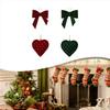 Charming Heart Shape Christmas Tree Ornament Heart Bow Decorations