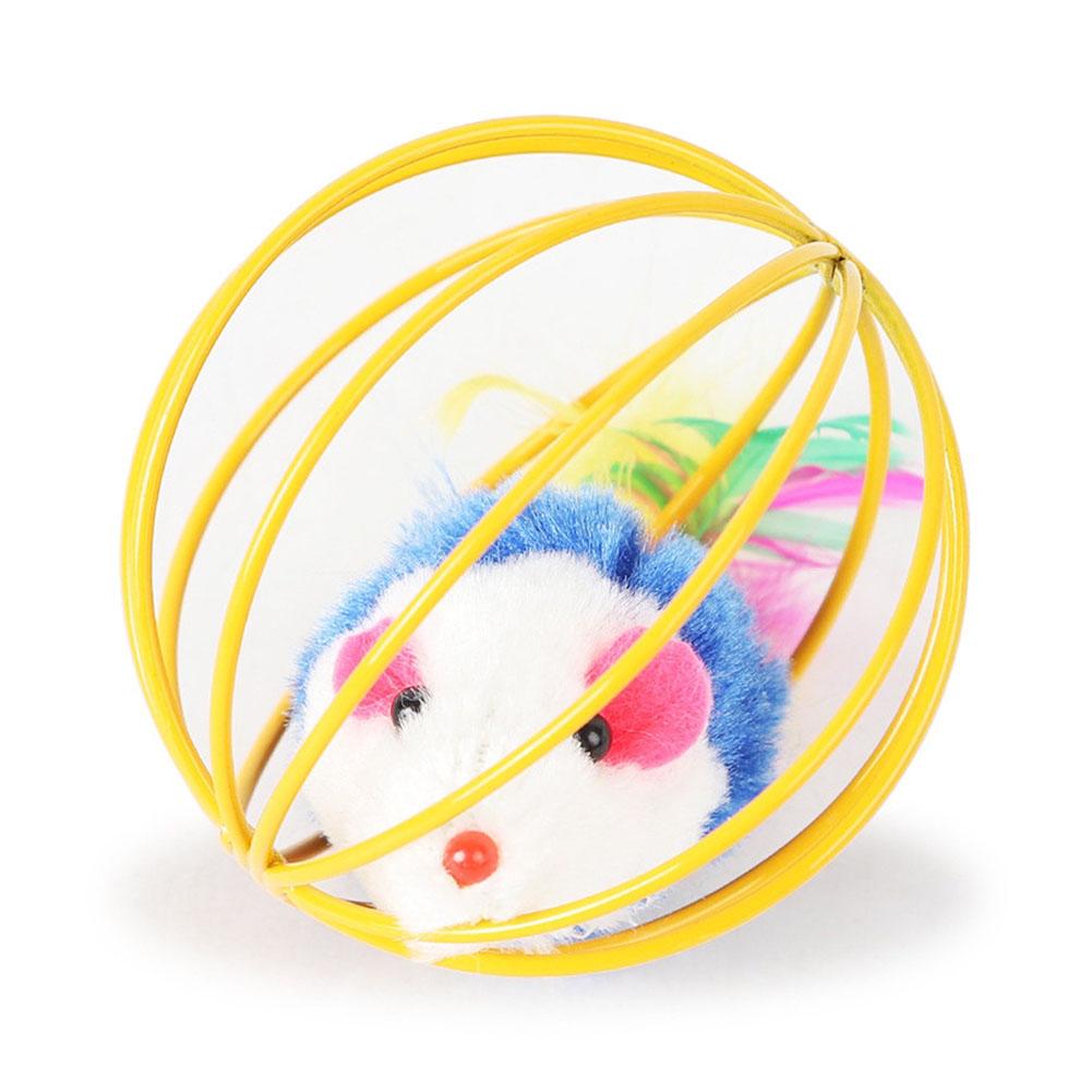 2PCS Hot cage rat happy cat toy plush simulation color mouse fun cat ball fun cat fun fun pet supplies