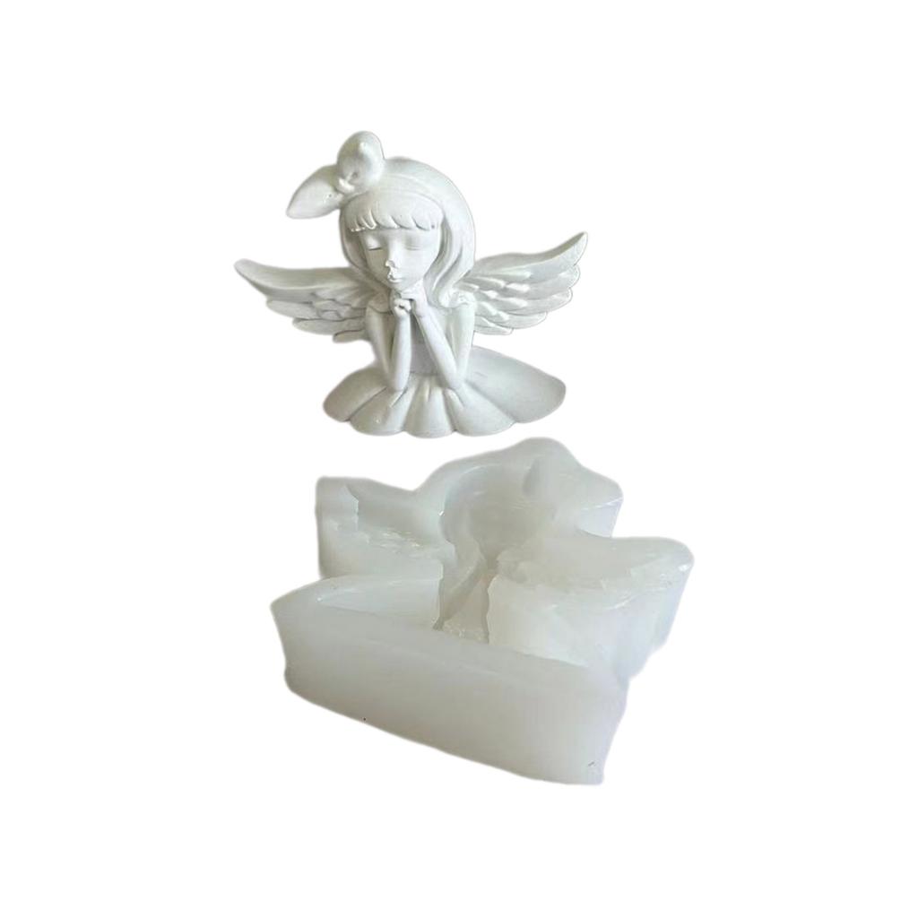 Angel Girl Silicone Molds Epoxy Resin Mold DIY Scented Candle Mold Table Ornament Making Tool for Making Crafts Decor