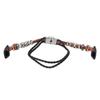 Retro Sports Watch Band Metal Beads Leather Wrist Watch Strap Replacement for   5 4
