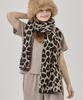 THE-ABON Tao Leopard Scarf Beige
