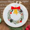 1 st Julklockmönster Broderi DIY Tygpyssel Kit Kreativt Hantverk Sömnad