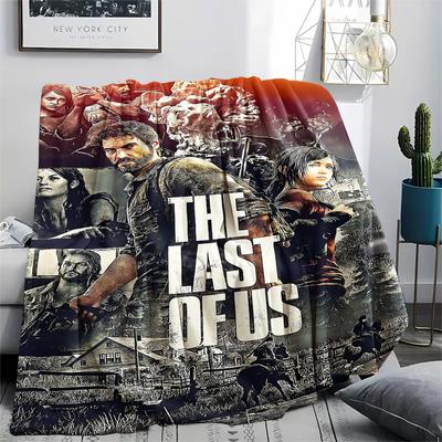 1Pc Last of Us Print Flannel Blanket, High Quality Comfortable for All Seasons, Home Decor, Warmth and Comfort, Perfect for Christmas Gifts