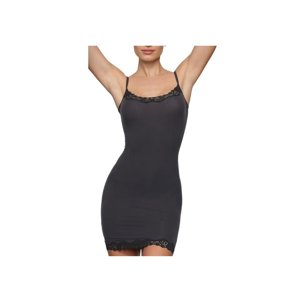 SKIMS Lace Comfortable Minimalist Solid Color Slip Dress Women dresses DR-MIN-9270W