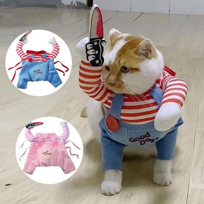 Katzenkillerpuppe Halloween-Kostüm - Lustiges Cosplay für Haustiere