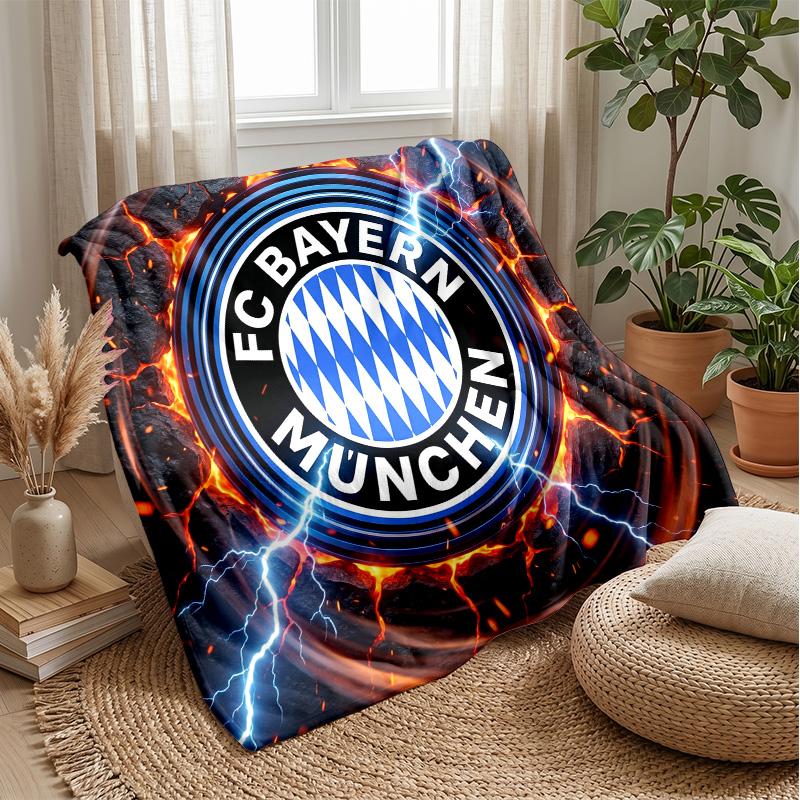 Bayern Munich Theme Blanket Soft Flannel Blanket Plush Throw Blanket Cozy Sofa Bed Blanket for Home Decor