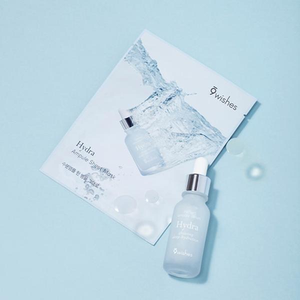 9WISHES Hydra Ampullen Tuchmaske 25ml*5 Stück