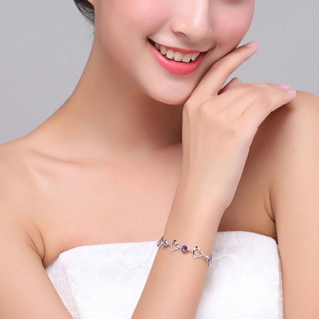 Heart Beaded Copper Bracelet Bohemian Adjustable Women Teens Crystal Bangle Girlfriend Wedding Anniversary Jewelry Office