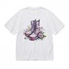 Women's Trend All-Season Classic T-Shirt Rainbow Lace-Up Shoe Design Tee