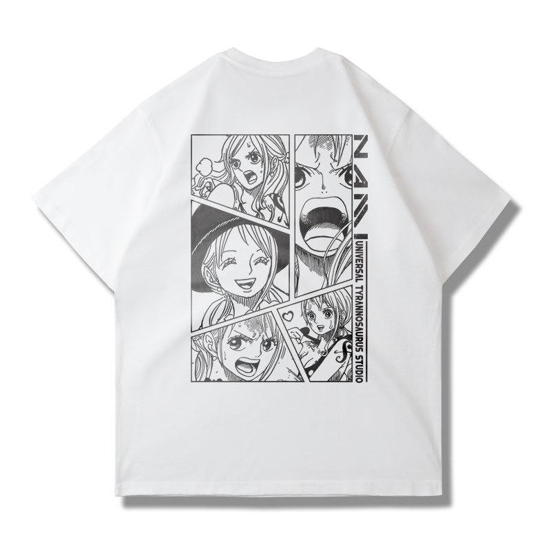 One Piece Grafisch T-shirt Luffy ACE Anime Tee Heren 2026 Zomer Mode Oversized Straat Casual Y2K Tops Streetwear Kleding