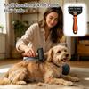 Pet Grooming Dematting Comb with Stainless Steel Blades and Ergonomic Handle for Removing Mats and Tangles from Fur and Coat