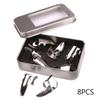 8pcs Adjustable Metal Finger Thumb Picks Plectrum for Fingerstyle Guitar Bass