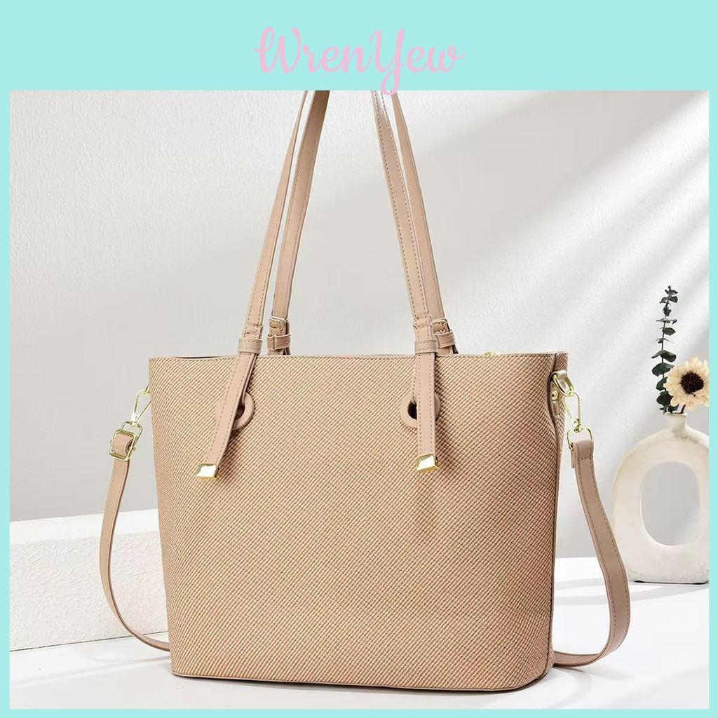 Borsa Tote Moderna in PVC da Donna con Grande Capacità e Chiusura a Zip Sicura per l'Uso Quotidiano