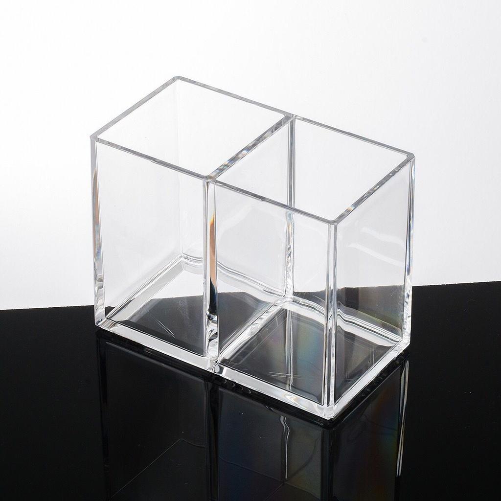 Organizator de machiaj, cutie pentru perii cosmetice, fond de ten acrilic transparent, fard de pleoape, creion de ochi, pix, cutie de depozitare pentru birou
