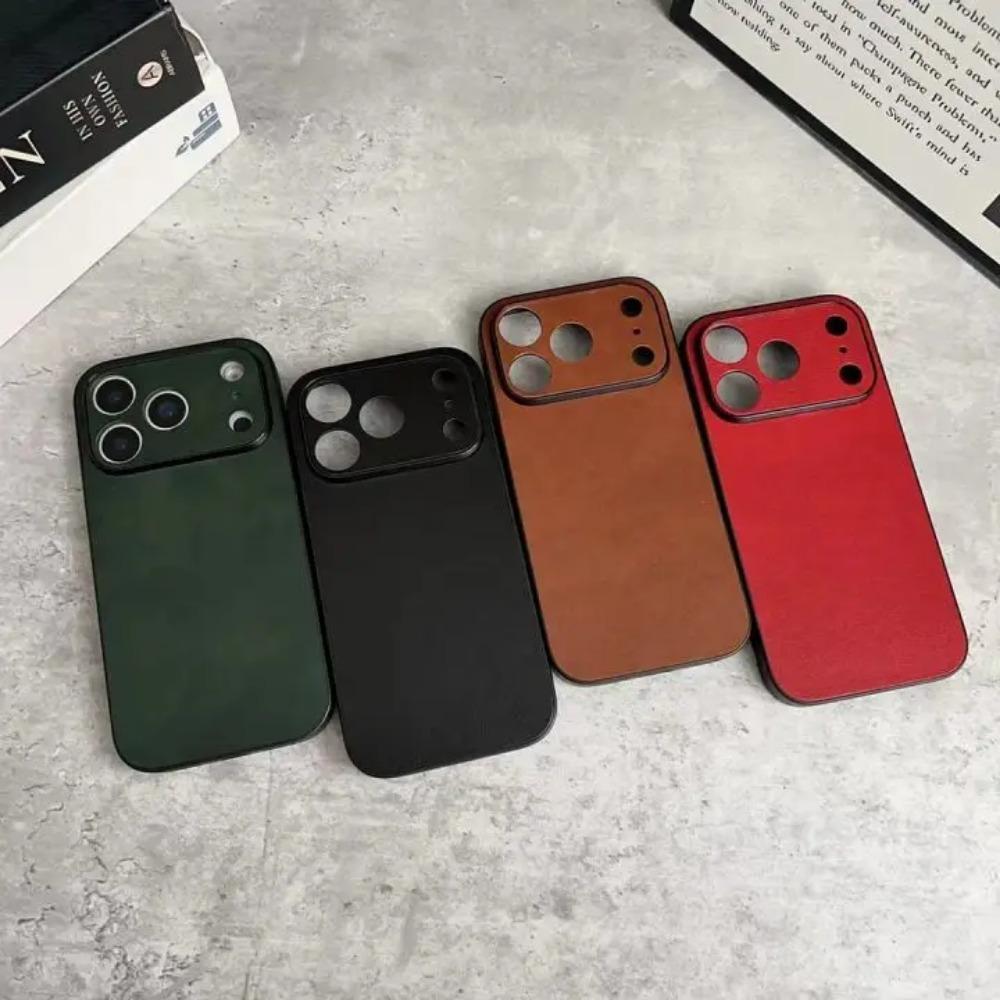 Luxury High Quality Business Leather Phone Case For iPhone 17 16 15 14 13 12 11 Pro Max Plus 17 Air Sillicone Soft TPU Cover