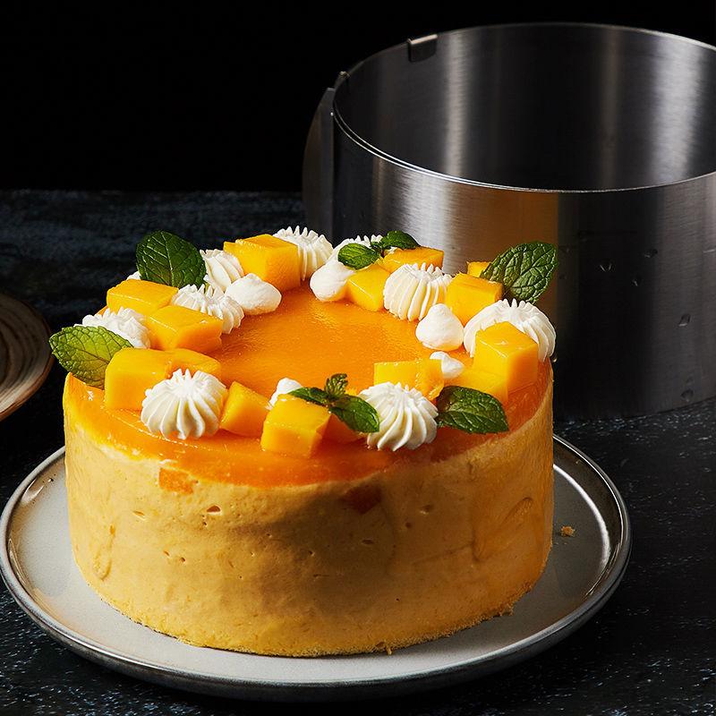 1 stück Edelstahl Mousse Ring Teleskop Runde Kuchen Ring Kuchen Form 6 Zoll-12 Zoll Einstellbare Größe Backen Werkzeug