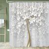 Elegant Bouquet Of Fantastic White Flowers 3D Style Shower Curtain Bathroom Curtain With Bath Rug Carpet Set Floral Home Decor