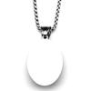 Trendy Natural Stone Female Chain For Women Men Stainless Steel Green Oval Shape Elegant Party Elegant Charm Necklace Jewelry