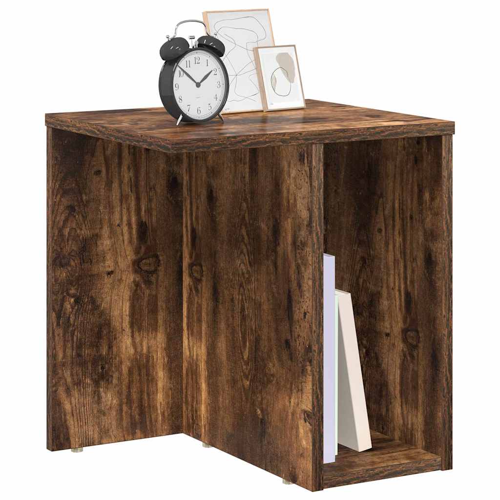 Side Table Smoked Oak 37 x 32 x 40 cm Engineered Wood