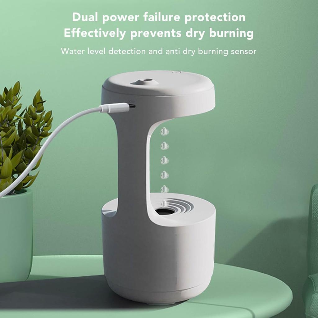 Cool Mist Humidifiers, 800ml Anti Cool Mist Humidifier, Anti Water Droplets Humidifier with Night Light, Portable Quiet Air Humidifier for Home