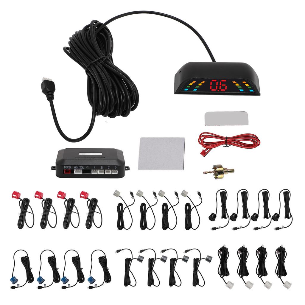 Auto Reverse Parkplatz Radar 4 Sensoren Beep Digital Auto Parkplatz Sensor Hinten Umkehr Radar