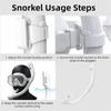 Top Dry Valve Diving Dry Snorkel Silicone Swim Training Snorkel  Underwater Activities