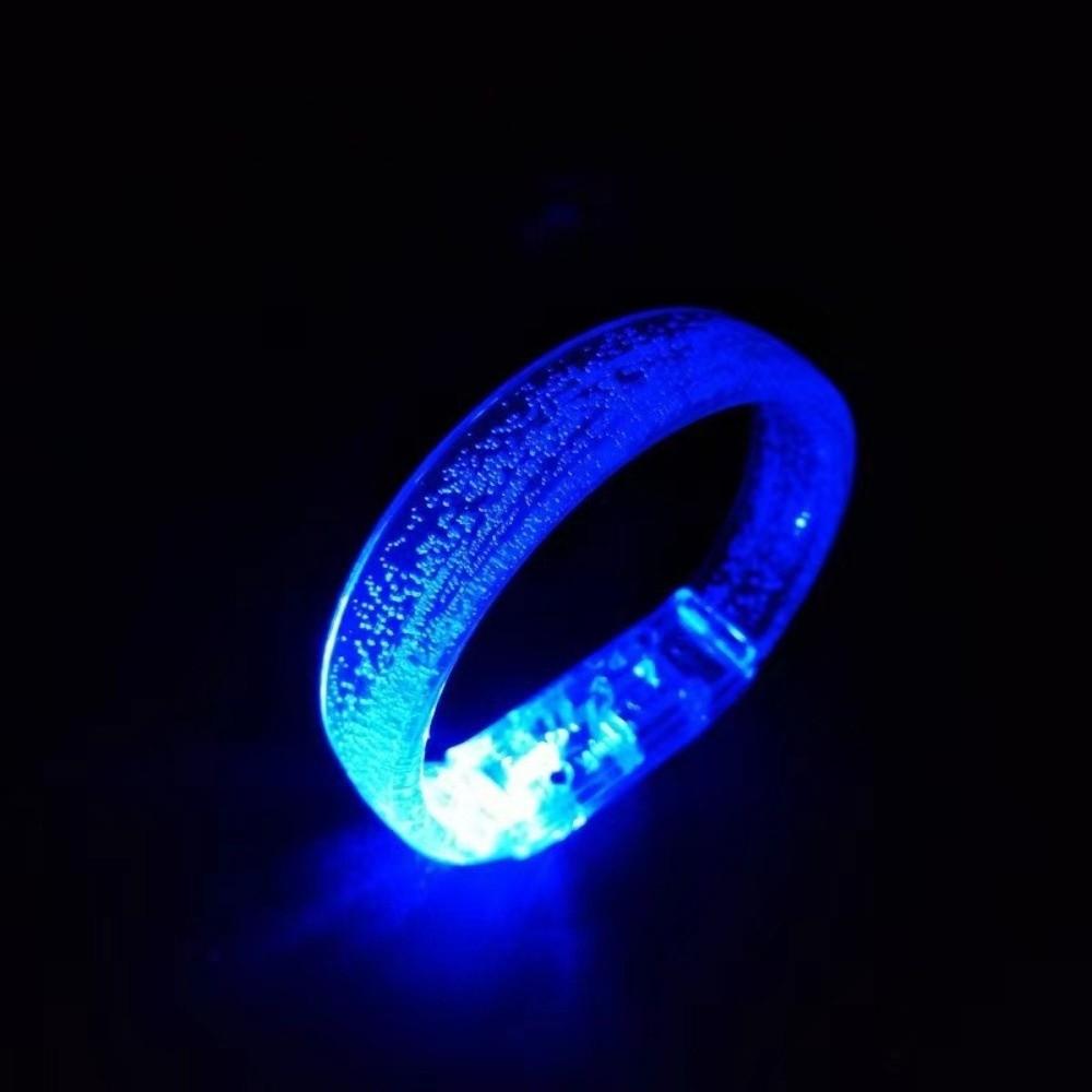 10 Pieces Glow in The Dark LED Glow Bracelets High Transparency Neon Light Luminous Wristbands Persistent Glow Plastic