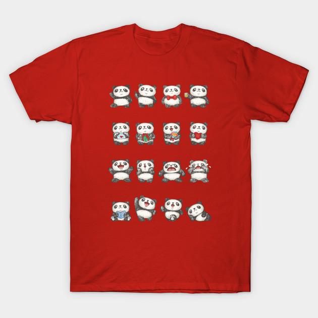 Unisex Fashion TShirt Various Feeling Of Panda Print TShirt Plus Size S-5XL T-Shirt 100%Cotton Tops O Neck Short Sleeve Tees