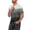 Męska Moda Drukowany Top z Dekoltem V i Krótkim Rękawem Koszulka Golfowa