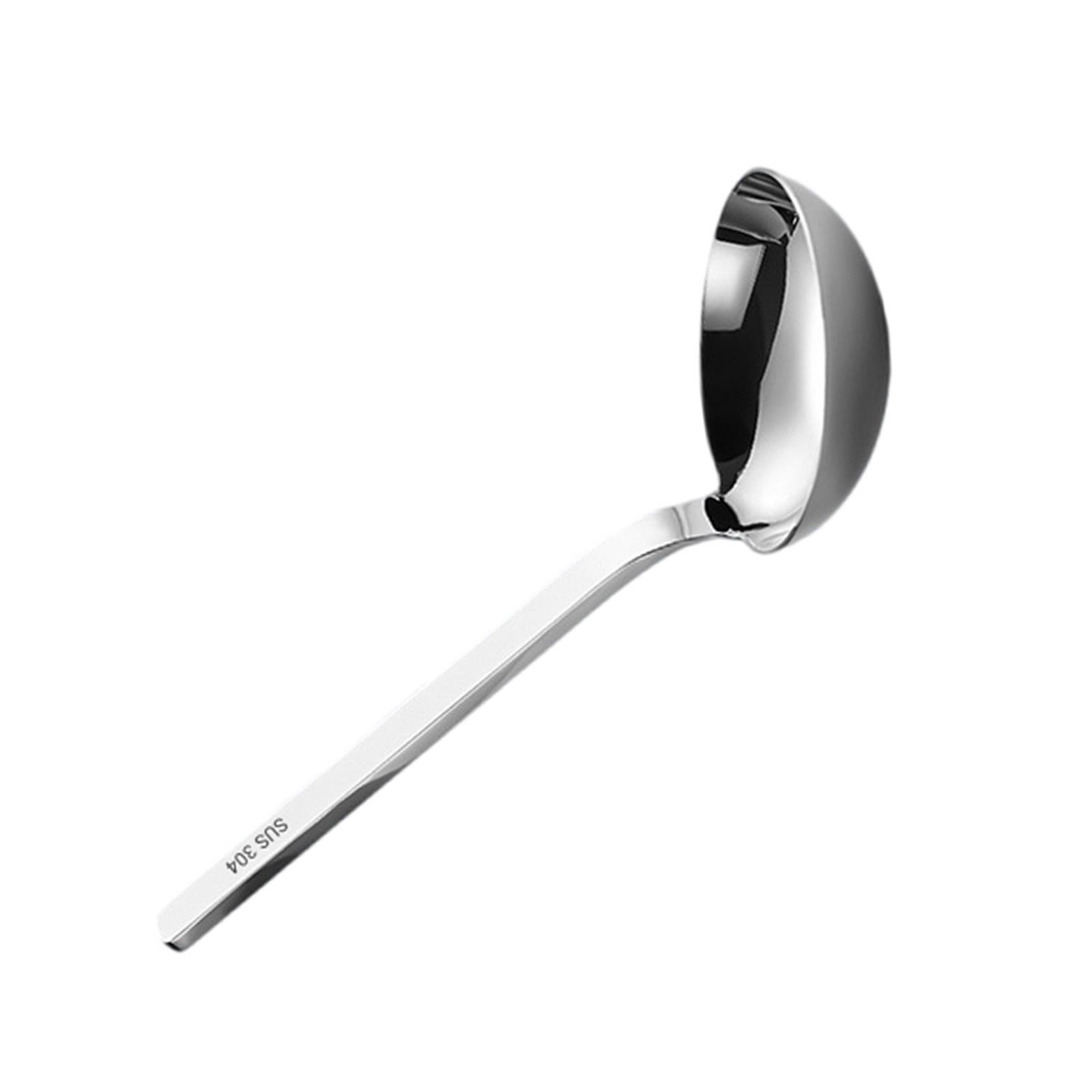 

Сверхпрочный половник с короткой ручкой, надежный половник из нержавеющей стали, эффективная суповая ложка для шеф-поваров и домашних кулинаров L