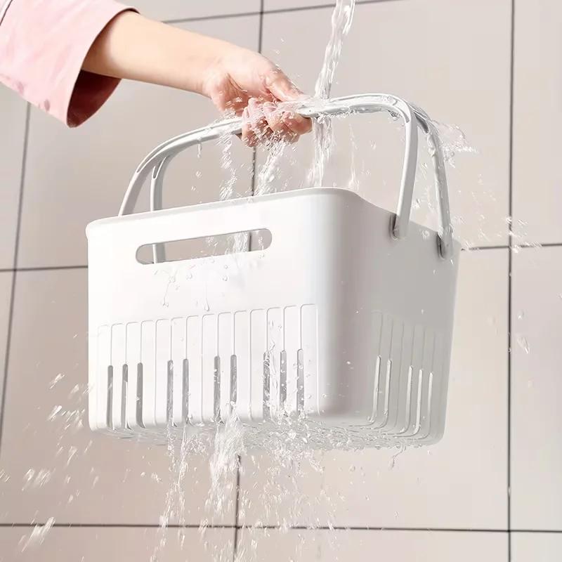 Top Quality Portable Shower Caddy Multi-Functional Stackable Plastic Storage Basket with Handles Suitable for Bathroom Organizer