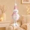 Cartoon Pink White Snowman Ornament Soft Plush Snowman Doll  Festive Tree Pendant