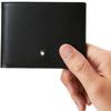 Montblanc Meisterstück Hexagonal White Star Logo Grain Leather Card Holder Wallet Men wallet Black MB14548