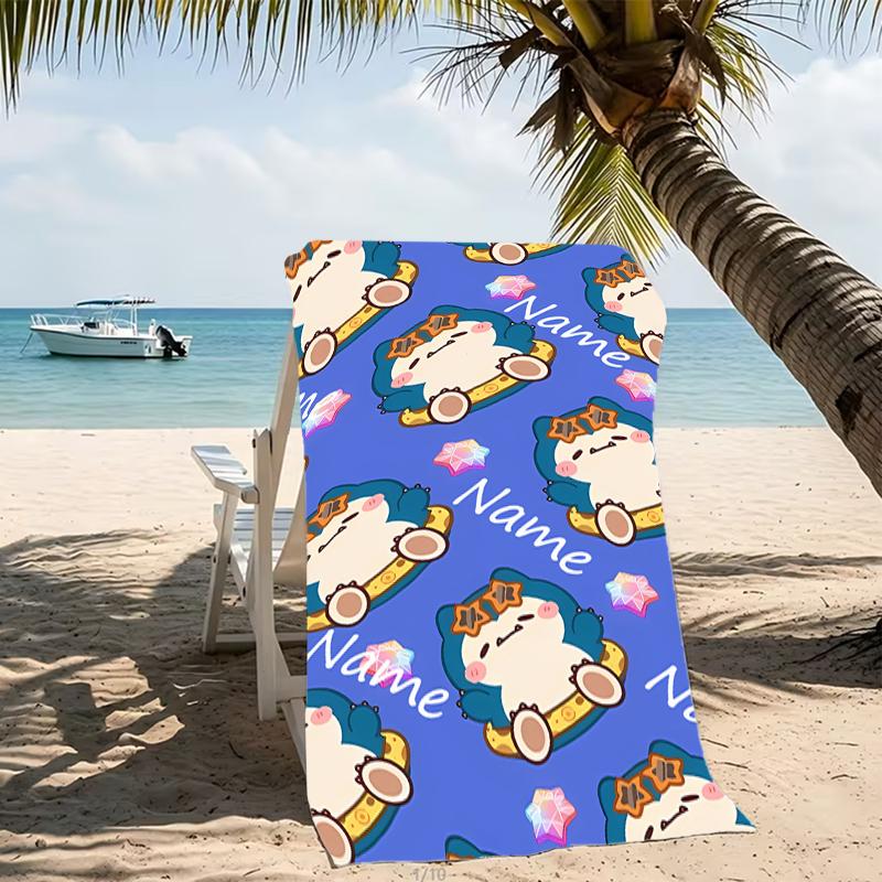 Customizable personalized beach towels Pokémon themed designs.Suitable for the beach, yoga, sports;ideal as beach accessories