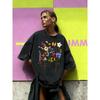 Flowers That Strive To Grow Print Washed T-Shirt Women Cotton Summer Short Sleeves Loose Breathable T Shirts Streetwear