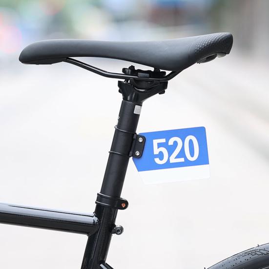 Bicycle Race Number Plate Holder Road Mountain Bike Seatpost V-shaped Round Tube Mount Racing Number Clip Cycling Bike Accessories