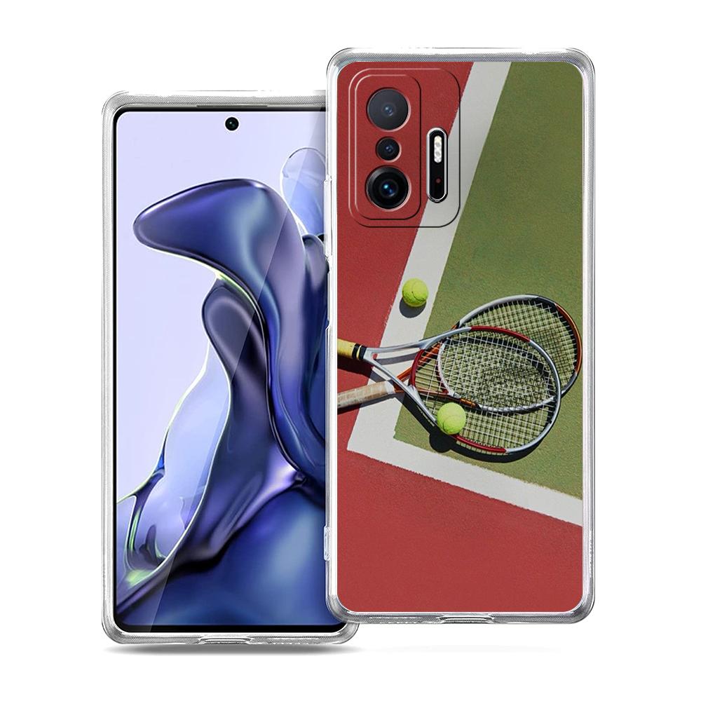 Transparent Phone Case for Xiaomi Mi 14 13 12 11 Ultra 13T 12T 11T Poco X3 NFC F3 F6 Pro Lite 5G Soft TPU Shell Tennis Sport Bag