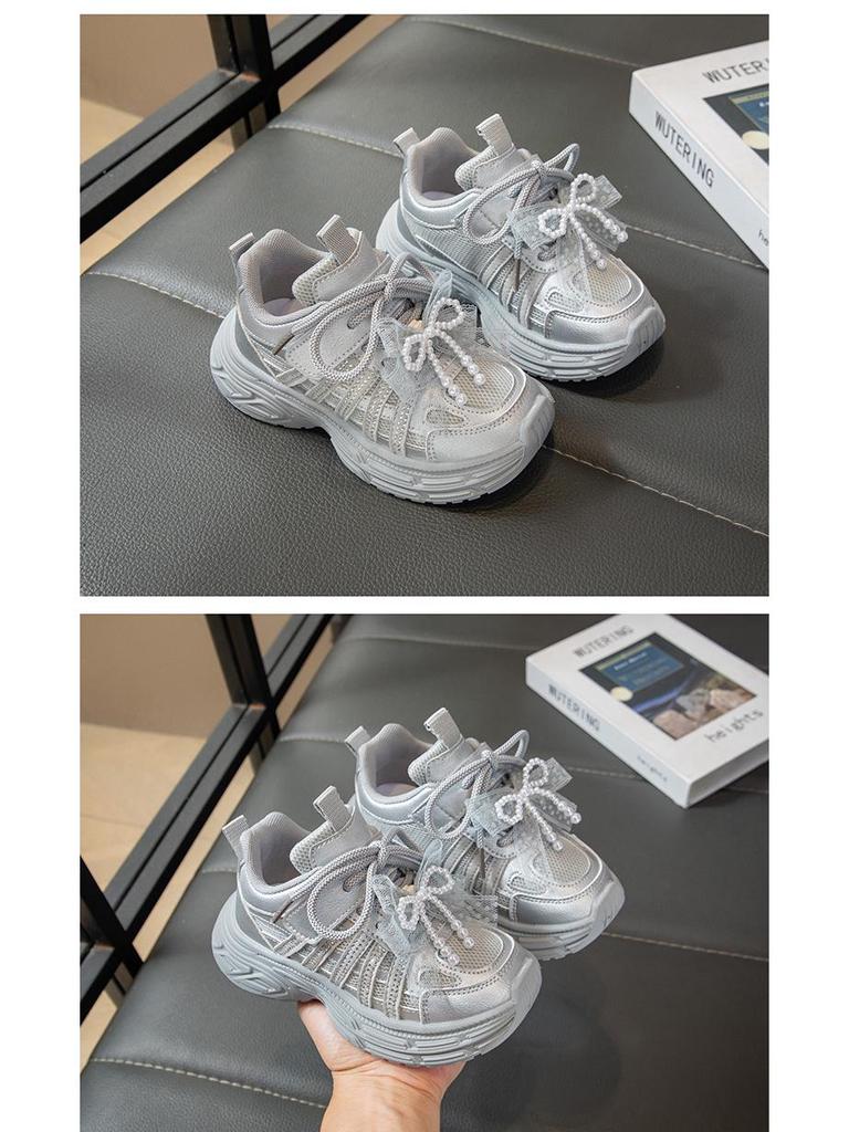 Girls' Soft Sole Sneakers 2025: Spring/Autumn Casual Shoes for Students, Ages 6-12.