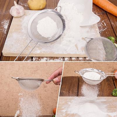 Broadside Stainless Steel Flour Sieve Oil Colander Soybean Milk Filter Home Tool