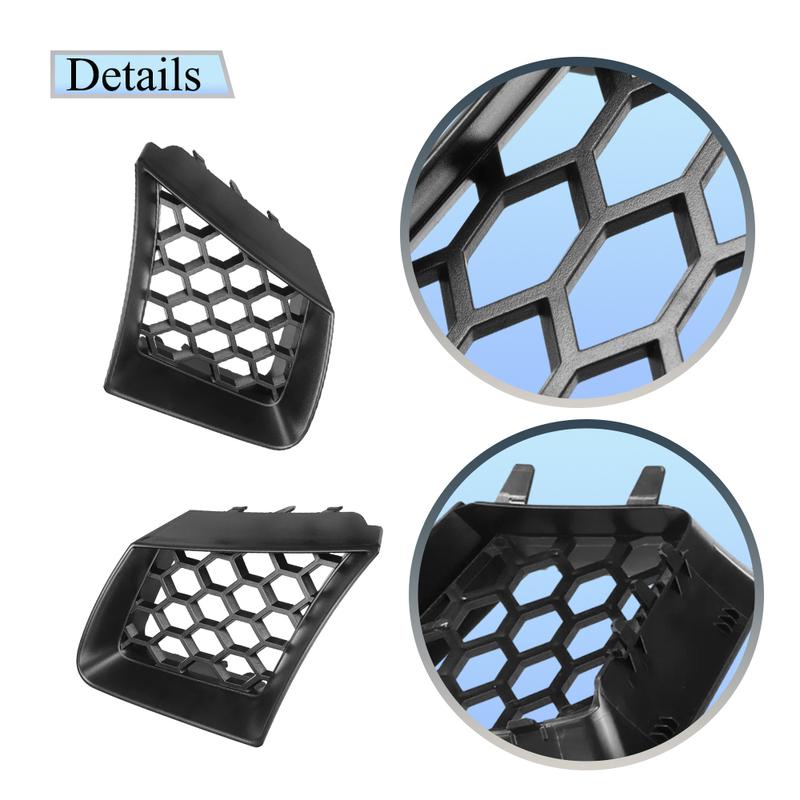 2Pcs Black Front Bumper Grille Cover Mesh Honeycomb Grill for Seat Ibiza Cordoba 6L 2002 2003 2004 2005 2006 2007 2008 2009