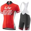 2026 Damen Sommer Kurzarm Radsportbekleidung LIV Rennrad Trikot Set Trägerhose mit Gel-Polster Sportanzug Damen Fahrradkleidung
