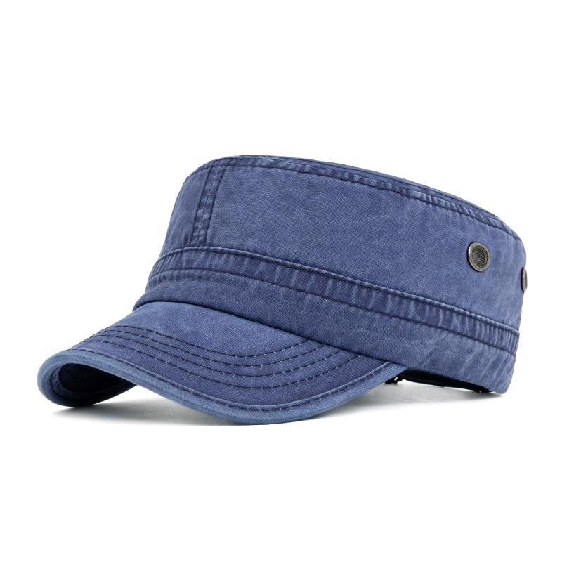 Men's Summer Flat Top Washed Military Baseball Cap