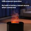 7 Color Flame Aroma Diffuser Humidifier Creative Desktop Night Light Ultrasonic Fragrance Mist Maker Home Office Aromatherapy