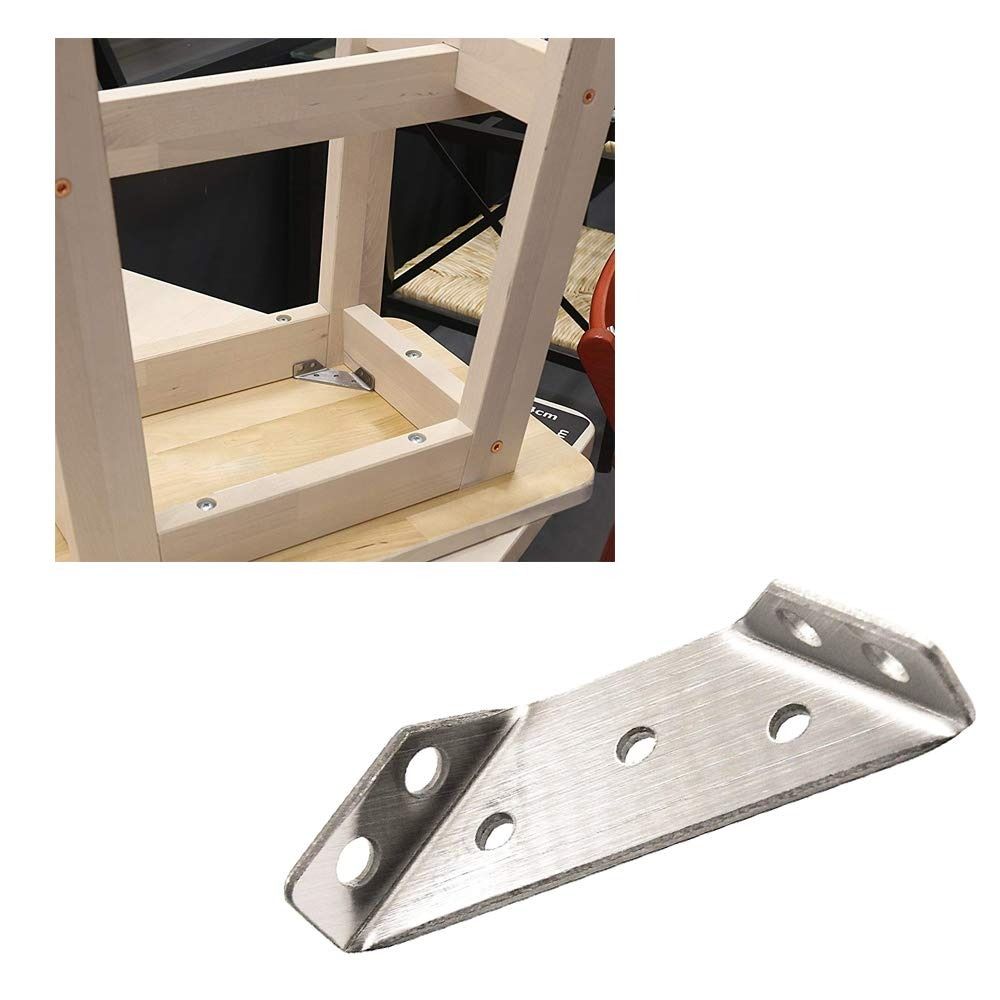 10pcs Silver Angle Corner Braces 70mm/2.75" x 22mm/0.866" Triangle Metal Shelf Support  Sofas