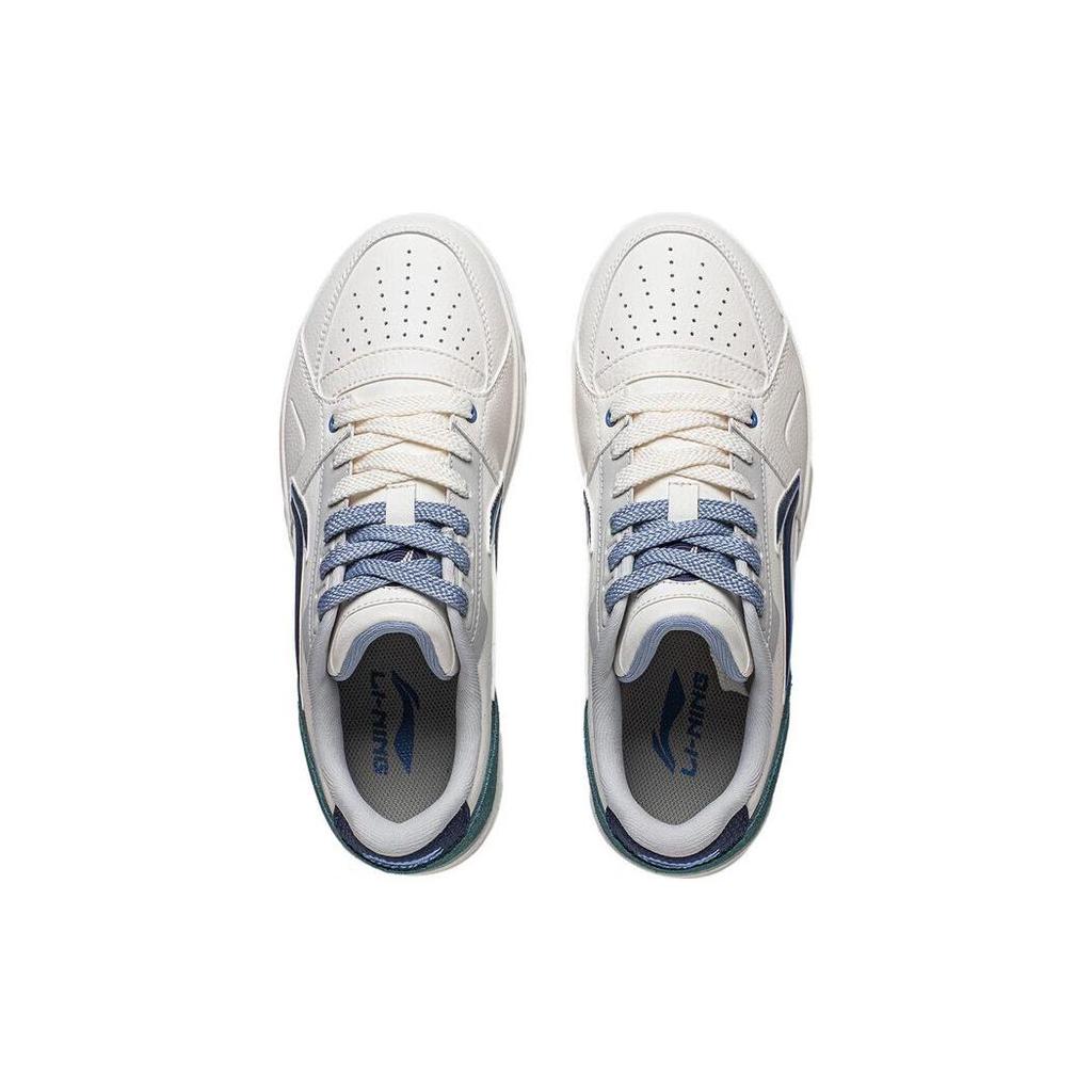 Li Ning Tian Ji 2.0 Moderno Confortável Durável Antiderrapante Cano Baixo Tênis de Skate Masculino tênis Branco Cinza Verde AGCT345-4