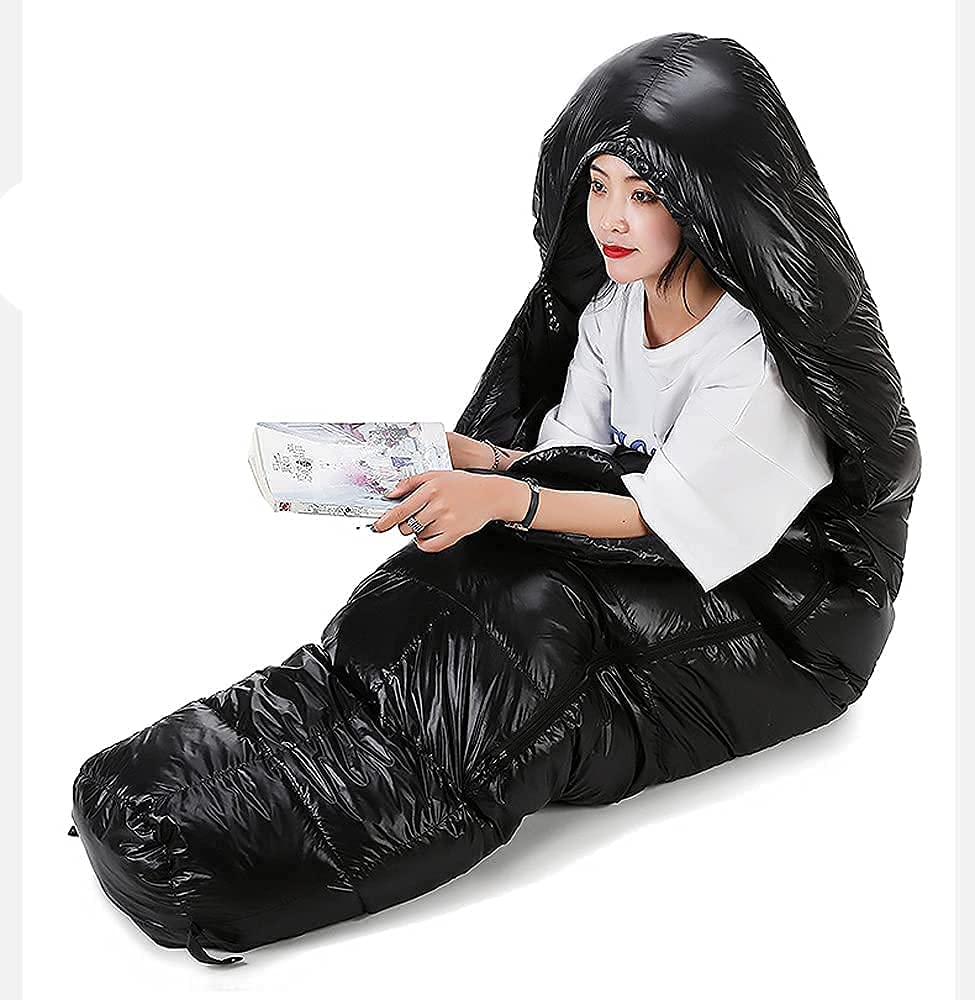 Fengzel Outdoor Mumien-Schlafsack 3D-Gans Minimale Betriebstemperatur Groß Extreme Kälte Witterungsbedingungen Hochwinter-Nutzung Daunenschlafsack, 21080(50) cm, Gesteppt,