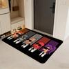 cartoon F-Futurama Floor Mat Flannel Door Mat Non-Slip Absorbent Washable Indoor Home Rug
