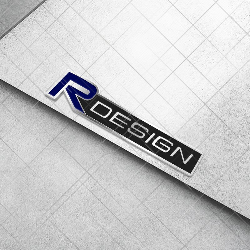 Metall 3D R Design Kühlergrill Logo Auto Styling Heckklappe Buchstaben Emblem Aufkleber für Volvo XC40 S80 S40 S60 XC60 XC90 XC70 V70 V60 S90