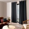 Plain Blackout Curtain with 8 Eyelets - Dark Grey - 140 X 240 Cm